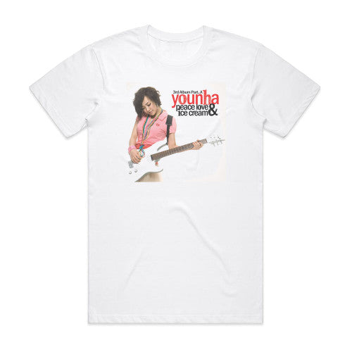 Younha Part A Peace Love Ice Cream Album Cover T-Shirt White