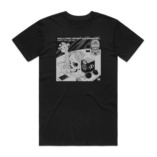 Andrew WK Party Till We Die Album Cover T-Shirt Black
