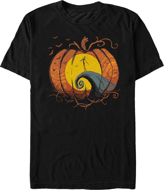 Pumpkin Silhouette Nightmare Before Christmas T-Shirt