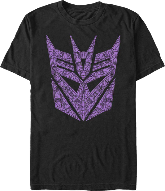 Purple Mechanical Decepticons Logo Transformers T-Shirt