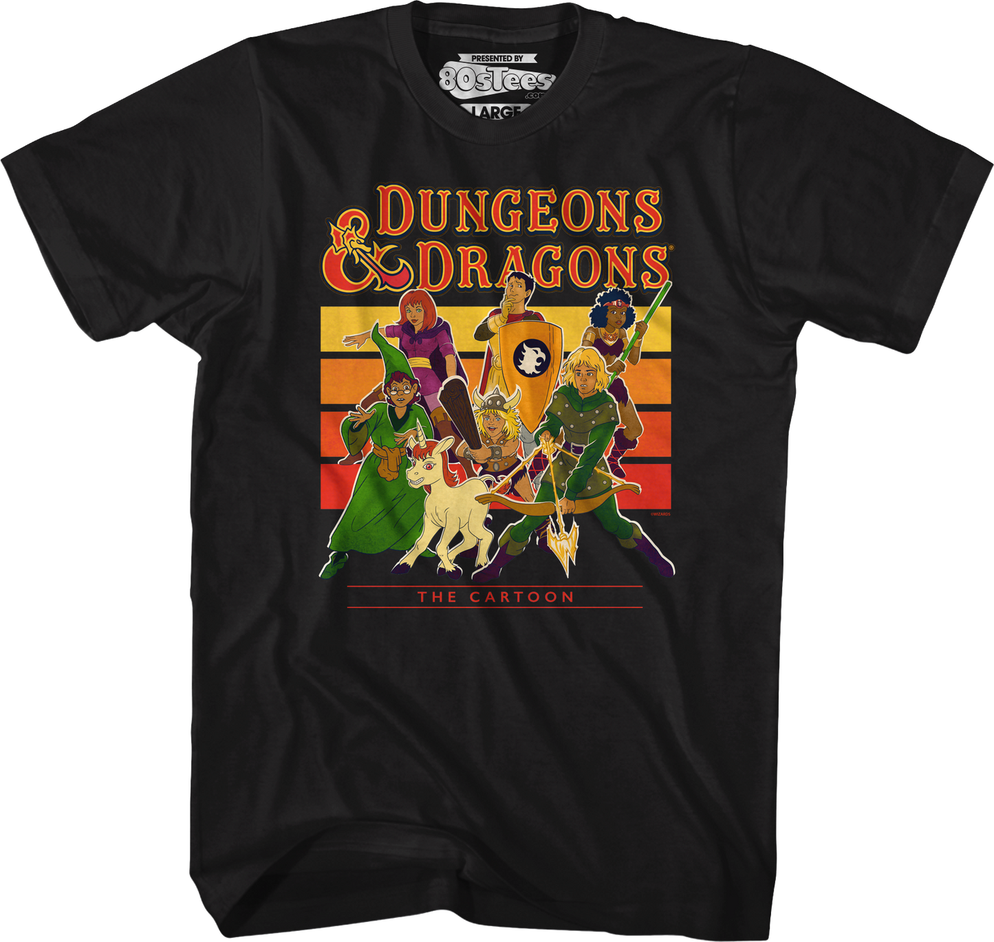 Retro Cartoon Stripes Dungeons & Dragons T-Shirt