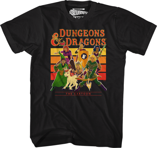 Retro Cartoon Stripes Dungeons & Dragons T-Shirt