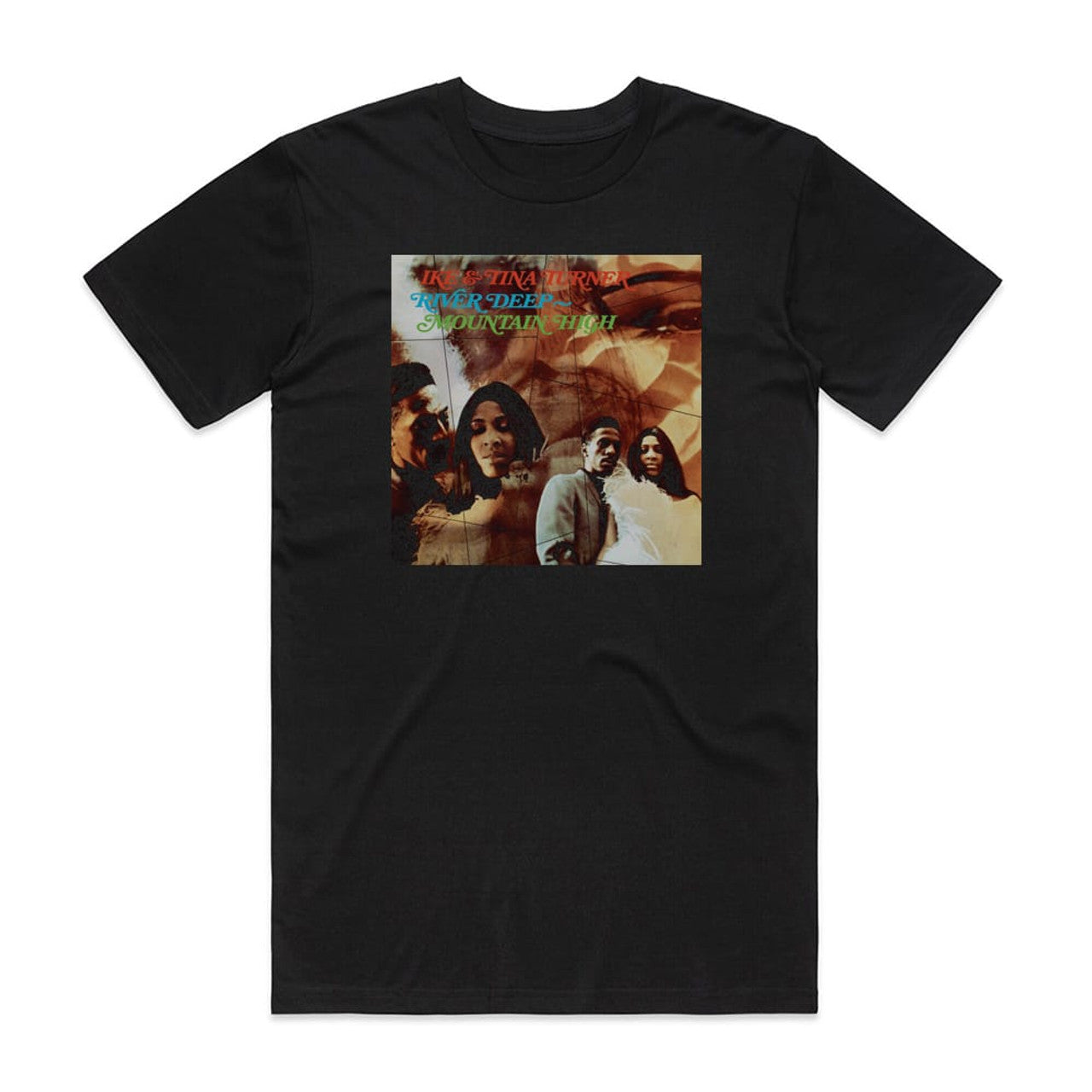 Ike Turner and Tina Turner River Deep Mountain High T-Shirt Black