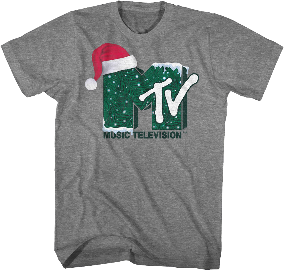 Santa Claus Hat Logo MTV Shirt