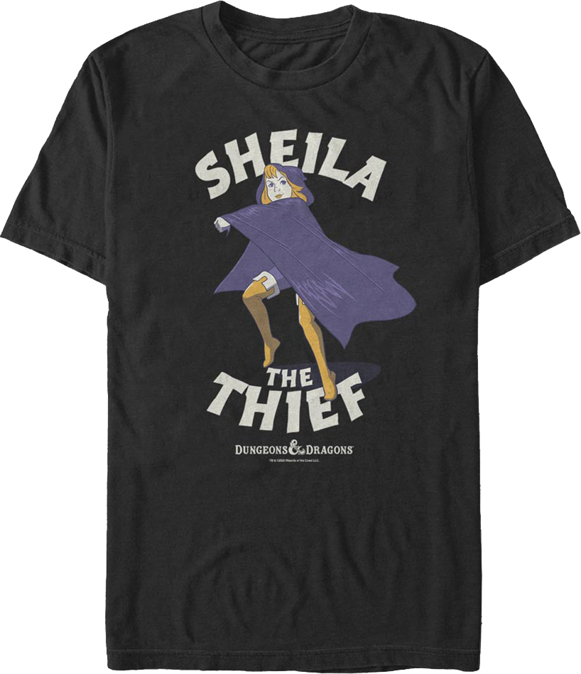 Sheila The Thief Action Pose Dungeons & Dragons T-Shirt