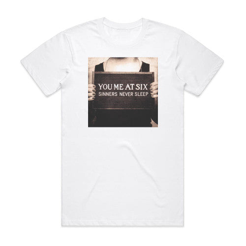 You Me At Six Sinners Never Sleep Album Cover T-Shirt White