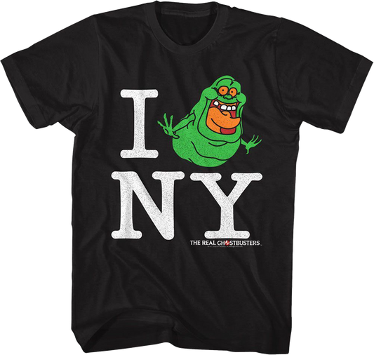 Slimer I Love NY Real Ghostbusters T-Shirt