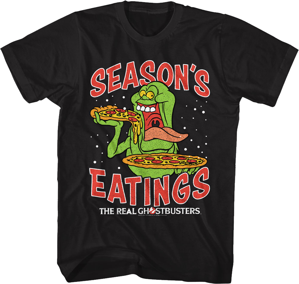 Slimer Season's Eatings Real Ghostbusters T-Shirt