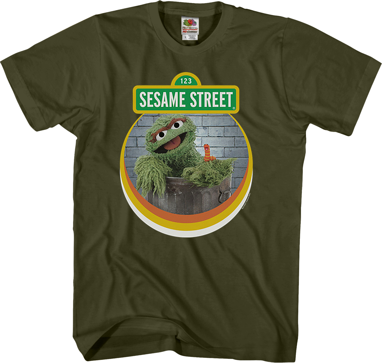 Slimey and Oscar The Grouch Sesame Street T-Shirt