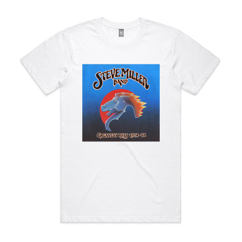 Steve Miller Band Greatest Hits 1974 1978 Album Cover T-Shirt White