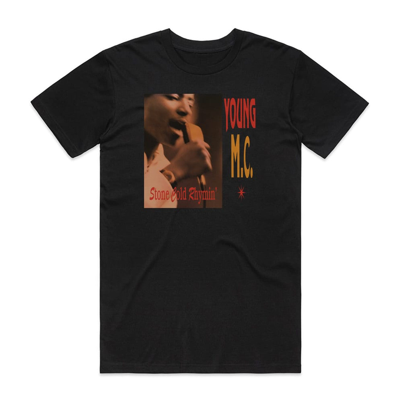 Young MC Stone Cold Rhymin T-Shirt Black