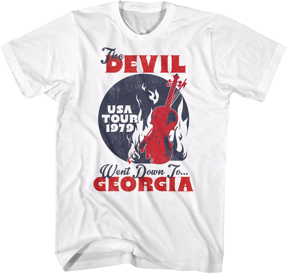 The Devil Went Down To Georgia Tour Charlie Daniels T-Shirt