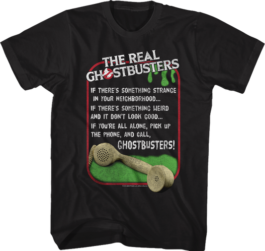 Theme Song Lyrics Real Ghostbusters T-Shirt