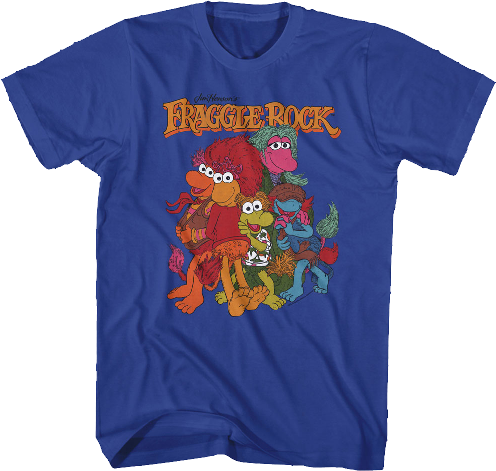 Vintage Blue Group Picture Fraggle Rock T-Shirt