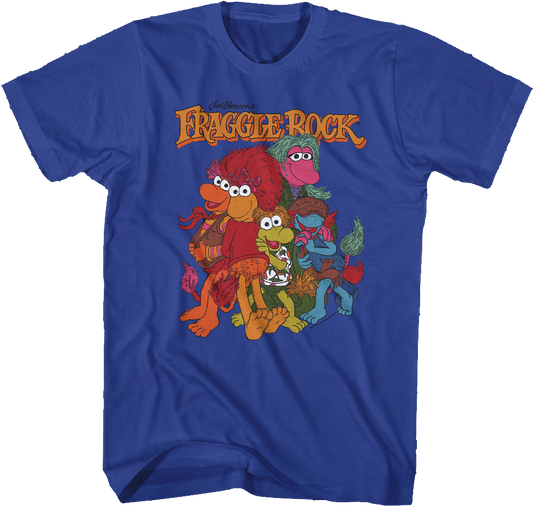 Vintage Blue Group Picture Fraggle Rock T-Shirt