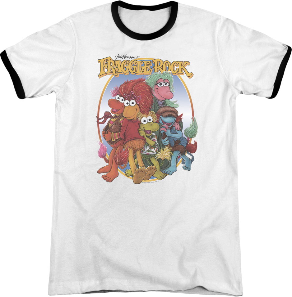 Vintage Group Picture Fraggle Rock Ringer Shirt