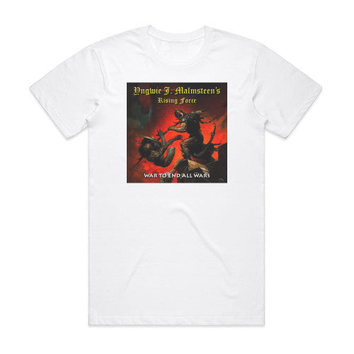 Yngwie J Malmsteens Rising Force War To End All Wars Album Cover T-Shirt White
