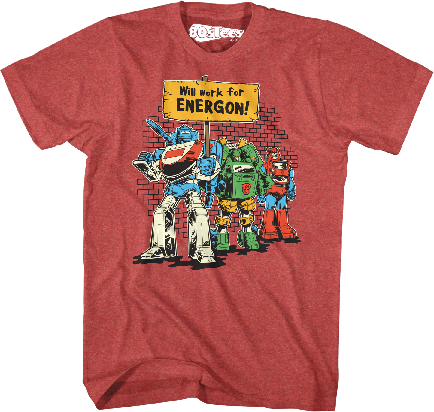 Will Work For Energon Transformers T-Shirt