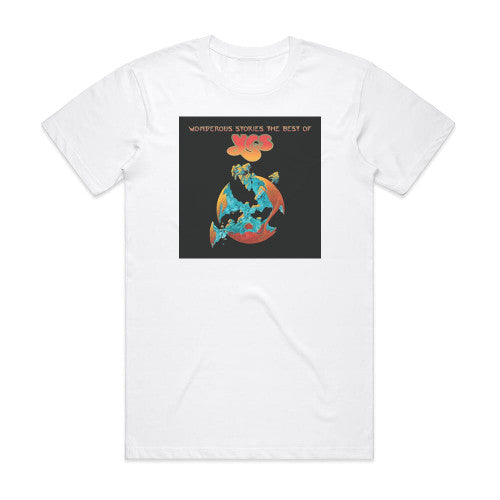 Yes Wonderous Stories The Best Of Album Cover T-Shirt White