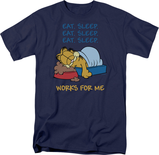 Works For Me Garfield T-Shirt