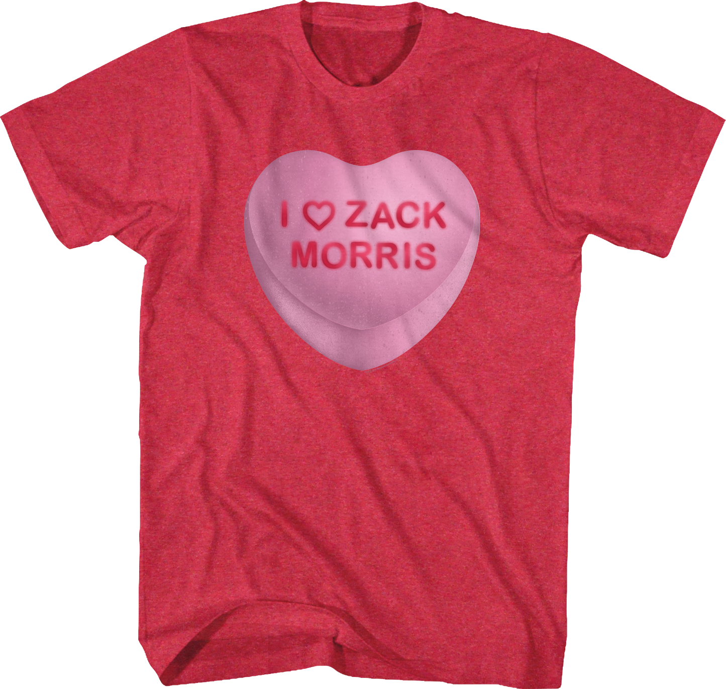 Zack Morris Candy Heart Saved By The Bell T-Shirt